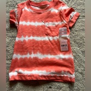 NWT Carters orange tie dye tshirt, size 2T